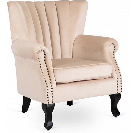 Kreslo MALLO Béžové Zamatové