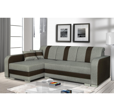 Rohová sedacia súprava Costa L béžová/hnedá