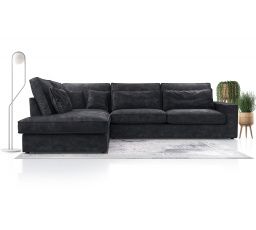 Rohová sedacia súprava Carny L Palladium 19 čierna