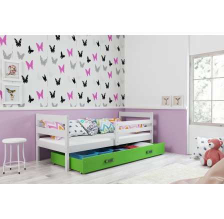 Posteľ Norbert 90x200 biela/zelená Posteľ Norbert 90x200 biela/zelená