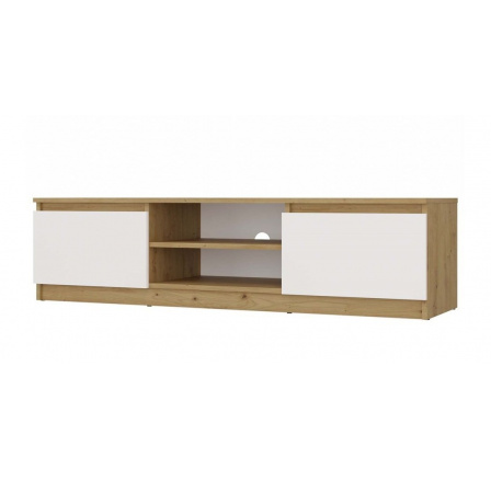 TV komoda Malvína 140, dub artisan/biela