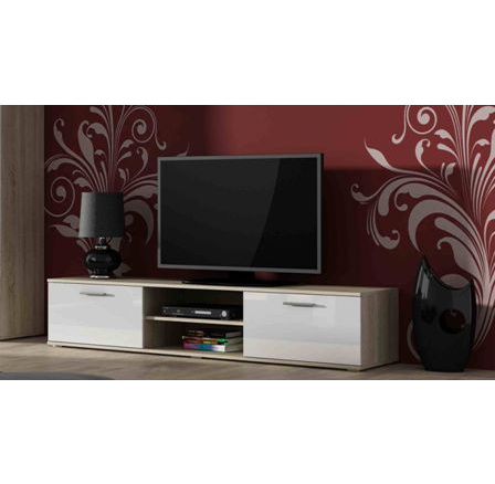 TV komoda SOHO 180, dub sonoma/biely lesk