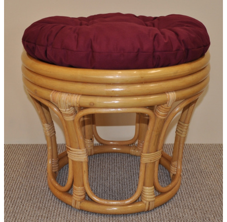 Ratanová stolička veľká medová bordová