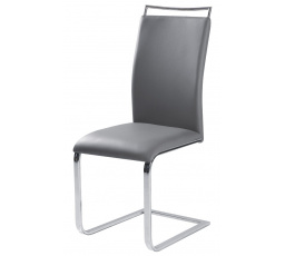 KRZESŁO H334 CHROM/SZARY EKOSKÓRA