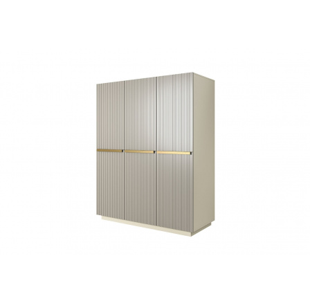 Šatní skriňa Nicole, kašmír / zlaté úchyty Šatní skriňa Nicole, kašmír / zlaté úchyty