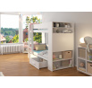 Dvojlôžková poschodová posteľ GARET 180x80 Biela+Artisan