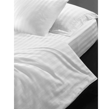 Povlak Atlas Gradl 70x90cm Biely - česaný 145g/m2, prúžok 2cm hotelový uzáver