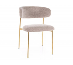 Jedálenská stolička ELTON RAVEN, Tmavo Béžová 30/Zlatá