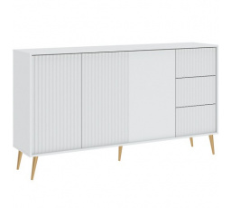 Komoda BARCELONA 3D3S, Biela/Zlatá