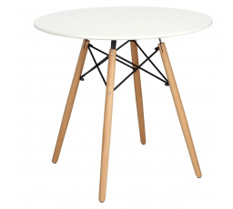 Stôl DTW 80 cm, biela doska