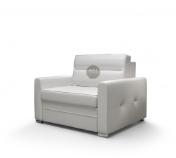 Kreslo ARTE 105 cm - biela eko koža