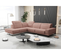 Rohová sedacia súprava FIORE 265x220 cm - ružová, ľavá