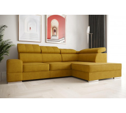 Rohová sedacia súprava ROYAL I 260×185 - žltá, pravá