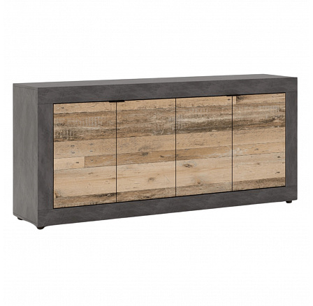 Komoda BLAGO 180 cm Surový Dub/Čierna