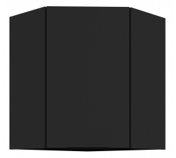 Horná skrinka SIENA - 60x60 GN-72 1F (45°), Čierna mat/Čierna mat