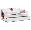 Dětská postel NELA se šuplíkem s matrací, 180x80 cm, Bílá/Doktorka