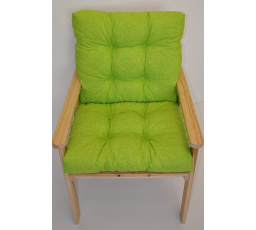 Poduška na záhradné kreslo s nízkym operadlom - látka svetlo zelený melír