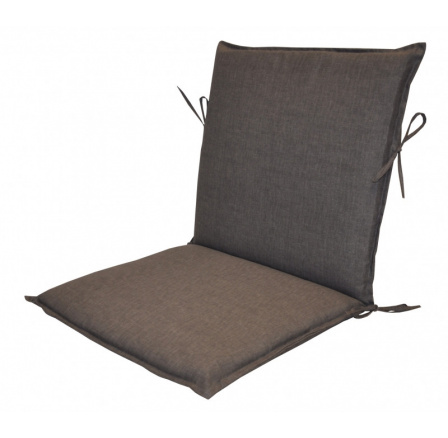 Vankúš pre záhradné kreslo UNI s nízkym operadlom - sivá látka