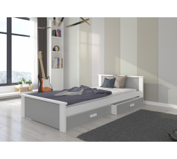 Posteľ s matracom ALDEX 180x80 Biela+Svetlosivá