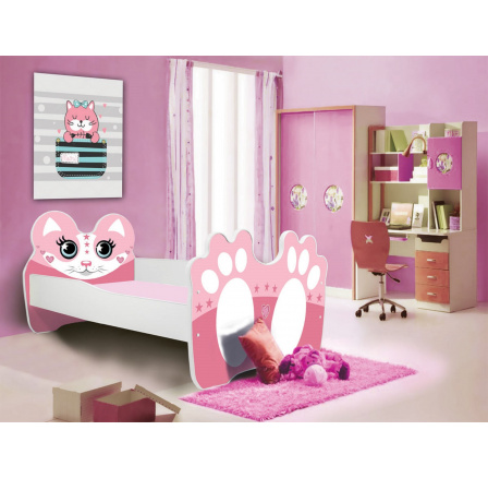Posteľ s matracom BEAR PINK 140x70 Ružová Posteľ s matracom BEAR PINK 140x70 Ružová
