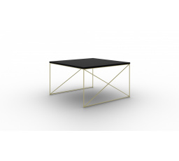 Stolík kávový Nelia Zlatý+Čierny