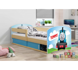 POKLOP 1 PRÍZEMIE BOROVICOVÝ RÁM TOMMY NÁLEPKA BEZ MATRACA 80 X 160 KPL