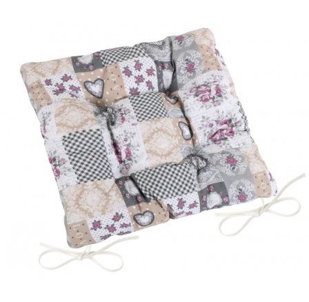 Sedák prešívaný 40x40 cm patchwork love