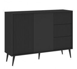 Komoda BARCELONA 2D3S, Čierna/Čierna