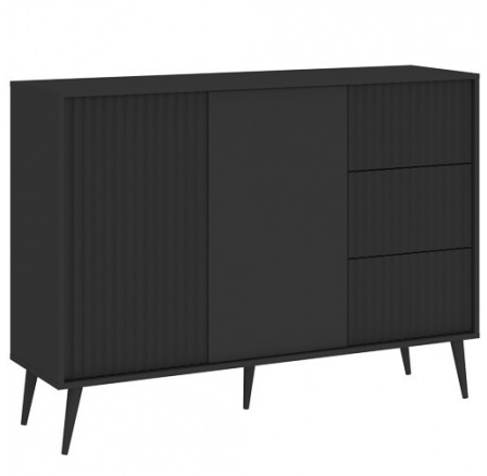 Komoda BARCELONA 2D3S, Čierna/Čierna