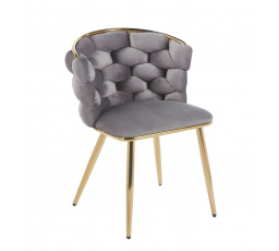 Stolička velvet sivá K47-FXJG G