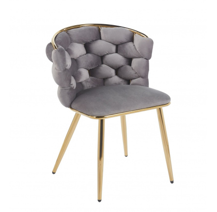 Stolička velvet sivá K47-FXJG G