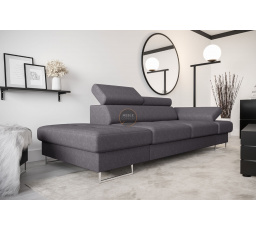 Sofa GALAXY II leňoška 235 cm - sivá, ľavá strana