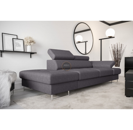 Sofa GALAXY II leňoška 235 cm - sivá, ľavá strana