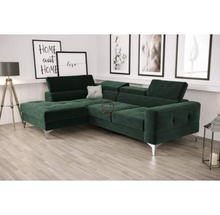 Rohová sedacia súprava TOSCANIA MINI s funkciou spania 170x250 cm - zelená, ľavá Rohová sedacia súprava TOSCANIA MINI s funkciou spania 170x250 cm - zelená, ľavá
