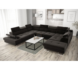Rohová sedacia súprava GALAXY MAX I s funkciou spania 280x350x225 - sivá, ľavá