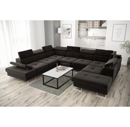 Rohová sedacia súprava GALAXY MAX I s funkciou spania 280x350x225 - sivá, ľavá Rohová sedacia súprava GALAXY MAX I s funkciou spania 280x350x225 - sivá, ľavá