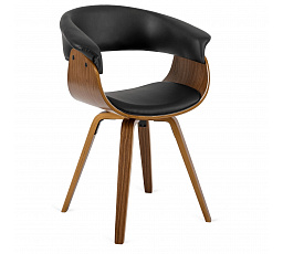 Stolička OHIO z ekokože Čierna Ohýbaná preglejka