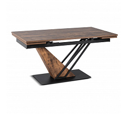 Stôl REX Rozkladací 160-220 cm MDF Dub Rustikálny/Čierny