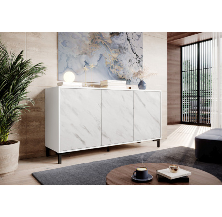 Komoda MARMO KOM150/3D biela
