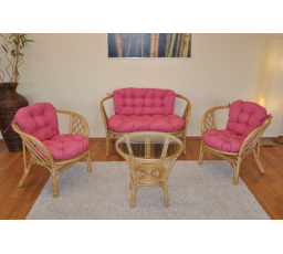 Podušky na súpravu Bahama veľká komplet malinový melír