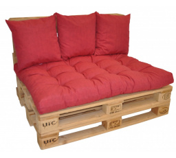 Súprava podložiek pod paletový nábytok EASY - bordová látka