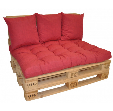 Súprava podložiek pod paletový nábytok EASY - bordová látka