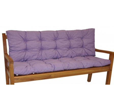 Vankúš na záhradnú lavičku 150 cm - látka fialová