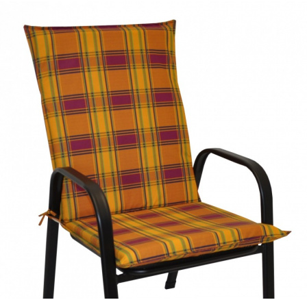 Vankúš na kreslo z kovu UNI taho - látka okrová kocka