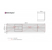 TV komoda Asha, dub artisan / rivier stone mat