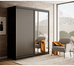 Posuvná skriňa Delia 180 Čierna+Artisan