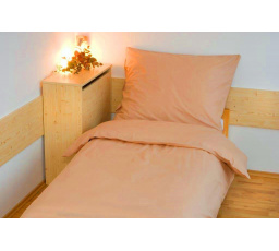 Predĺžené obliečky bavlna UNI 140x220, 70x90cm Marhuľová zipsový uzáver