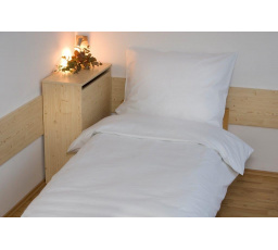 Obliečky bavlna UNI 140x200, 70x90cm Biela hotelový uzáver