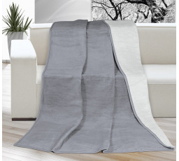 Deka Kira PLUS jednolôžko 150x200cm svetlosivá/tmavosivá