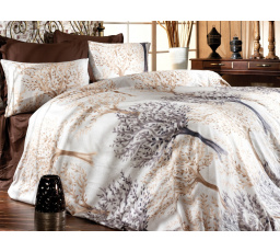 Saténová obliečka na vankúš Trees cream 45x60